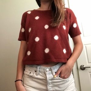 Cropped Sweater and Polk a Dots